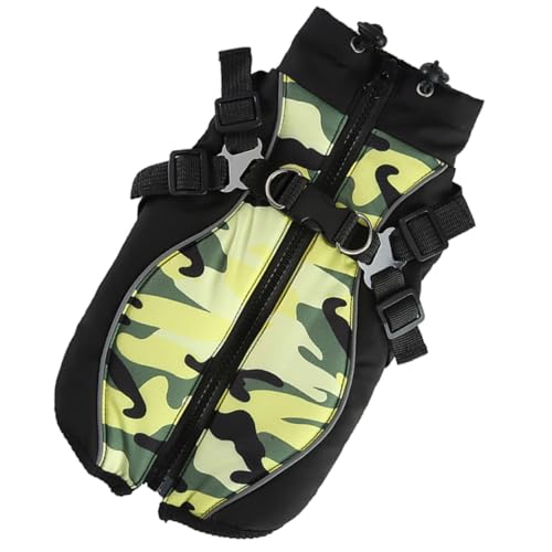 GALPADA Warmes Verschleißfestes Hundekostüm mit Brustgeschirr Polyester Welpenkleidung für Kleine Hunde Bequem Modisch und Langlebig für Kalte Wintertage von GALPADA