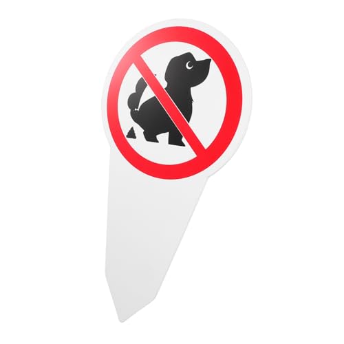 GALPADA Warnschild Hundekot Verbot mit Erdspieß Wetterfestes Gartenschild Deutliche Anzeige zur Grünflächen Hofpflege Einfache Anbringung für Garten Park Wohnanlage von GALPADA
