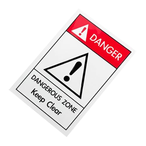 GALPADA Warnschild Maschinen Gefahrenbereich Aufkleber Langlebig Robust Sicherheitswarnung für Maschinenbereich Praktisch Leicht Transportierbar von GALPADA