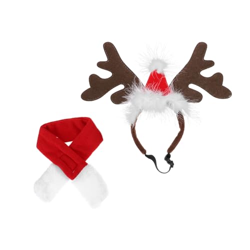 GALPADA Weihnachtliches Haustier-kostümset mit Leichtem Bequemem Weihnachts-Hut und Schal Geeignet für Kleine Hunde und Katzen für Party Cosplay Winter Geburtstagsfeiern GALPADA Weihnachtliches Haustier-kostümset mit Leichtem Bequemem Weihnachts-Hut und Schal Geeignet für Kleine Hunde und Katzen für Party Cosplay Winter Geburtstagsfeiern von GALPADA