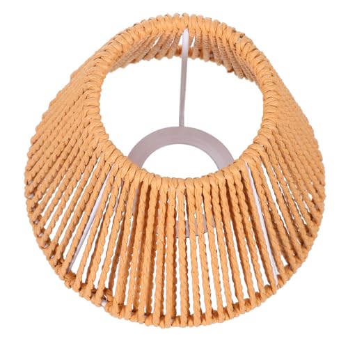 GALPADA Woven Boho Lamp Shade aus Natürlichem Papierseil Kegelförmiger Vintage Lampenschirm für Decken Pendelleuchten Vielseitig Kompatibel Strapazierfähig Warmes Licht für Wohnzimmer Büro von GALPADA