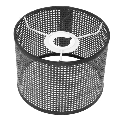 GALPADA Woven Lampenschirm Kunststoff Schwarz Gewebt Ersatz Lampenschirm für Tischleuchte Stehlampe Leicht Stabil Einfach zu Montieren Lichtdiffusor von GALPADA