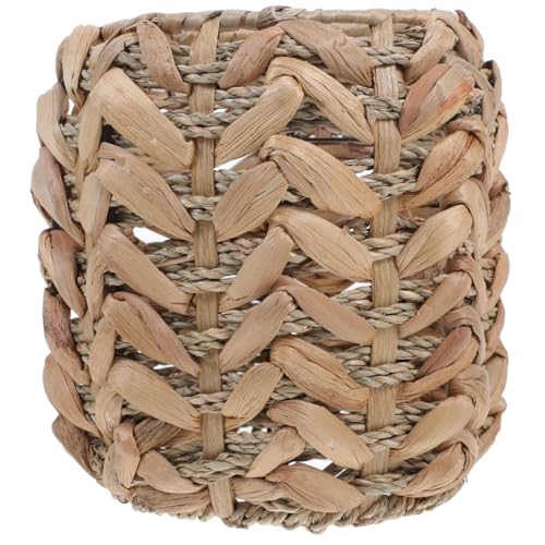 GALPADA Woven Lampenschirm Stroh Pendelleuchte im Landhausstil für Schlafzimmer Wohnzimmer und Büro Kompatibel Eleganter und Stabiler Lampenschirm Naturmaterialien von GALPADA