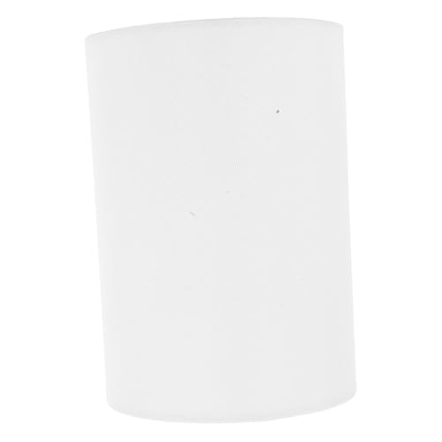 GALPADA Zylindrischer Lampenschirm Weiß Öffnung Innenrand Drum Lamp Shade für Steh Deckenlampen Langlebig aus Eisen und Stoff Warmes Licht Einfach zu Montieren Modernes Design von GALPADA