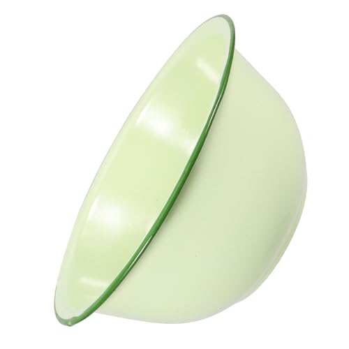 GALPADA emaille schüssel emailliertes Geschirr Emaillierte Schüssel emaillierte Schalen Nest Retro-Emaille-Waschbecken -Rührschüssel Mischschale Emailgeschirr für die Küche Green von GALPADA