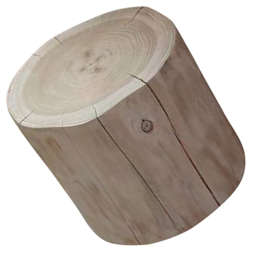 GALPADA hocker aus massivholz dekorativer Hocker Sitz Kleiner Stuhl Nachttisch Erwachsene Kleiner Tritthocker aus Holz Baumstumpf Hocker Outdoor-Freizeithocker Holzstuhl Blockmöbel hölzern von GALPADA