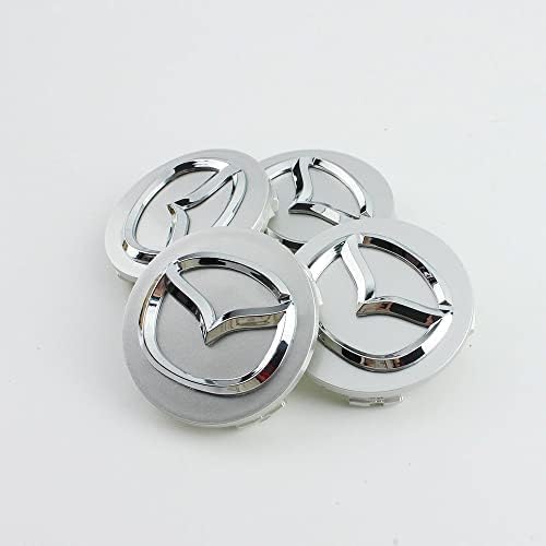 GALSOR 4 Stück Nabendeckel Für 52mm Mazda CX3, Auto Felgendeckel Zubehör, Zierdeckel Emblem Abzeichen Accessoires,B von GALSOR
