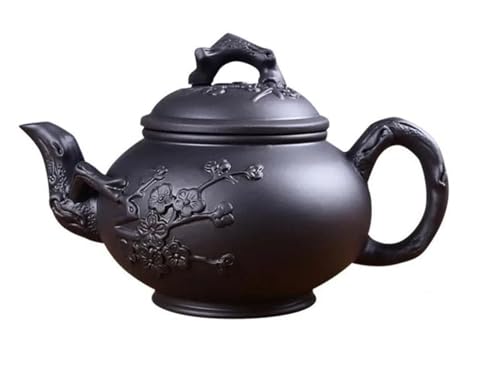 GALSOR Teeservice Für Erwachsene Yixing 400ml Zisha Kung Fu Zeremonie Geschenk Bonus 3 Tassen 50ml Keramik Teekanne Handmade Porzellan Teekanne Tasse Set Lila Ton Teekannen Teekanne Teeservice von GALSOR