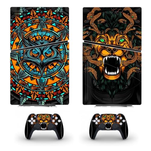 Konsolen Remote Skin Für PS5 Slim Skin Disc Edition & Digital Edition Konsole Und Controller Vinyl Cover Skins Wraps Kratzfest, Kompatibel Mit Für PS5 Slim 17726 Skins Wraps Geschenk ( Size : Disc Ver von GALSOR