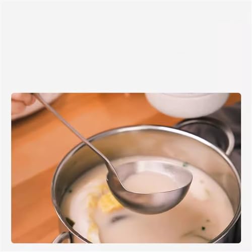 Suppen- und Eintopfkellen Suppenlöffel aus Edelstahl mit langem Griff for Küchenkochgeschirr von GALSOR
