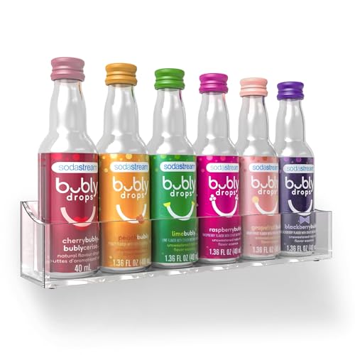 GALVANOX Acryl-Halter für SodaStream Bubly Drops – Arbeitsplatten-/Wandhalterung, Geschmacks-Organizer (zeigt 6 Flaschen) von GALVANOX