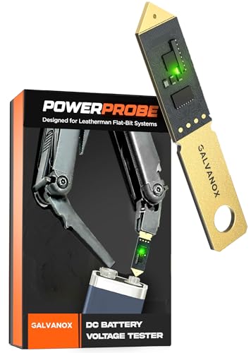 Galvanox Batteriespannungsprüfer für Leatherman Multitools (Flat-Bit-Slot-Zubehör), Gleichspannungsmesser, 2,5 V DC bis 30 V DC von GALVANOX