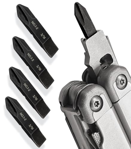 Galvanox Ersatz-Doppelendbits (#1–#2 Kreuzschlitz & 3/16" Schlitz) für Leatherman-Multitools (4er-Pack) von GALVANOX