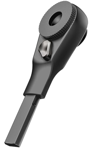 Galvanox Ratschen-Schraubendreher mit flachem Ende, entwickelt für Leatherman-Modelle – kompatibel mit Multi-Tool-Flachbit-Sets und Standard-1/4"-Sechskantbits (Schwarz) von GALVANOX