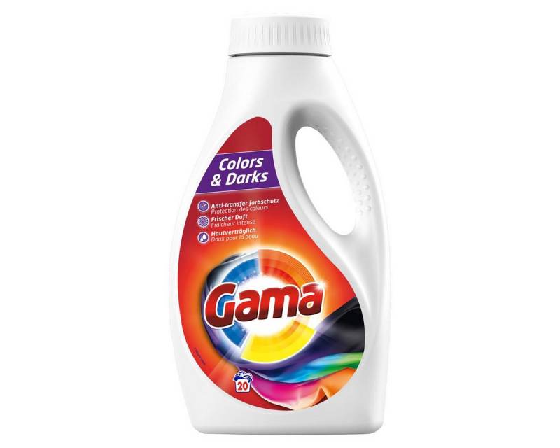 GAMA Gama Flüssigwaschmittel Color & Dark für 20 WL 1L (1er Pack) Colorwaschmittel von GAMA