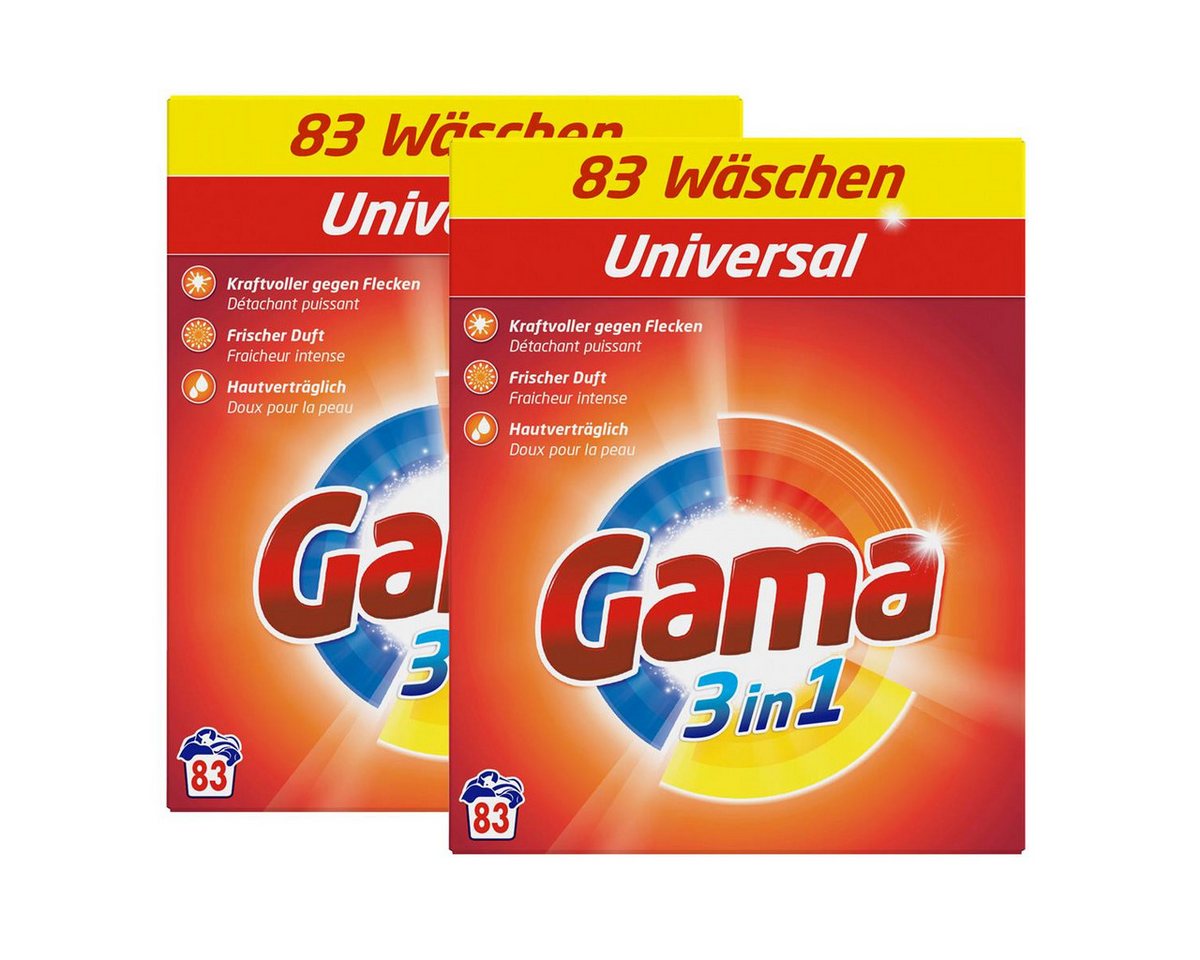 GAMA Gama Waschpulver Universal 3in1 für 83 WL Waschmittel 4,98kg (2er Pack Vollwaschmittel GAMA Gama Waschpulver Universal 3in1 für 83 WL Waschmittel 4,98kg (2er Pack Vollwaschmittel von GAMA