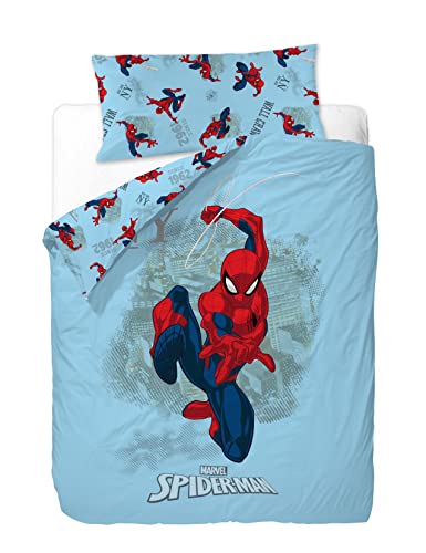 Spiderman 2-teiliges Bettwäsche-Set für Betten mit 90 cm Breite von GAMANATURA