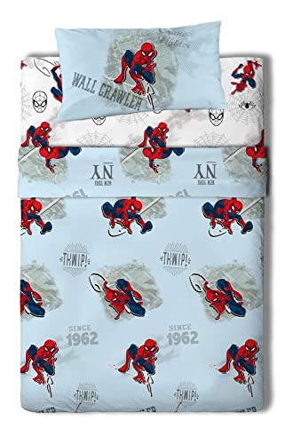 Spiderman NY Bettwäsche-Set, 3-teilig, für 90 cm breite Betten von GAMANATURA