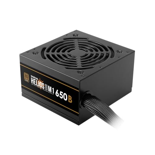 GAMDIAS Helios M1 650W PC-ATX-Netzteil, Nicht Modular, Leiser 120-mm-PWM-Lüfter, 80 Plus Bronze, Flaches Kabel zur Kabelverwaltung, 85% Effizienz, Schwarz GAMDIAS Helios M1 650W PC-ATX-Netzteil, Nicht Modular, Leiser 120-mm-PWM-Lüfter, 80 Plus Bronze, Flaches Kabel zur Kabelverwaltung, 85% Effizienz, Schwarz von GAMDIAS