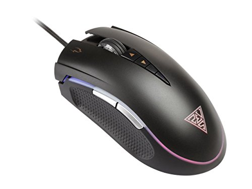 GAMDIAS Optische Gaming Maus mit 12000 DPI Sensor,8 Programmierbare Tasten und Doppelte RGB-Streaming-Beleuchtung( ZEUS P1) von GAMDIAS