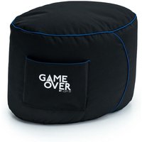 Game Over - Gaming Sitzsack Pouf, Wasserbeständig Runder Pouf für Wohnzimmer, Sitzsack Fußhocker mit Seitentasche - Cerulean-Blitz von GAME OVER