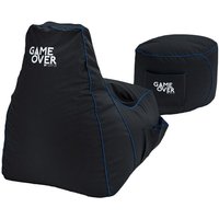 Game Over - Gaming-Sitzsack mit Fußhocker, Sitzsack für den Innenbereich und Fußstütze, wasserabweisender Sitzsack für Erwachsene mit Seitentaschen Game Over - Gaming-Sitzsack mit Fußhocker, Sitzsack für den Innenbereich und Fußstütze, wasserabweisender Sitzsack für Erwachsene mit Seitentaschen von GAME OVER