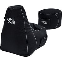 Game Over - Gaming-Sitzsack mit Fußhocker, Sitzsack für den Innenbereich und Fußstütze, wasserabweisender Sitzsack für Erwachsene mit Seitentaschen Game Over - Gaming-Sitzsack mit Fußhocker, Sitzsack für den Innenbereich und Fußstütze, wasserabweisender Sitzsack für Erwachsene mit Seitentaschen von GAME OVER