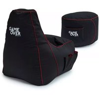 Game Over - Gaming-Sitzsack mit Fußhocker, Sitzsack für den Innenbereich und Fußstütze, wasserabweisender Sitzsack für Erwachsene mit Seitentaschen Game Over - Gaming-Sitzsack mit Fußhocker, Sitzsack für den Innenbereich und Fußstütze, wasserabweisender Sitzsack für Erwachsene mit Seitentaschen von GAME OVER