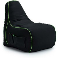 Game Over - Gaming-Sitzsack mit hoher Rückenlehne für das Wohnzimmer, wasserabweisender Sitzsack mit Seitentaschen, Sitzsack für drinnen und draußen von GAME OVER