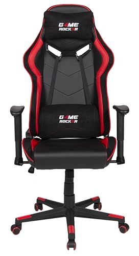 GAME ROCKER Gaming Stuhl G-30 Kunstleder schwarz/rot, bis 110 kg belastbar GAME ROCKER Gaming Stuhl G-30 Kunstleder schwarz/rot, bis 110 kg belastbar von GAME ROCKER