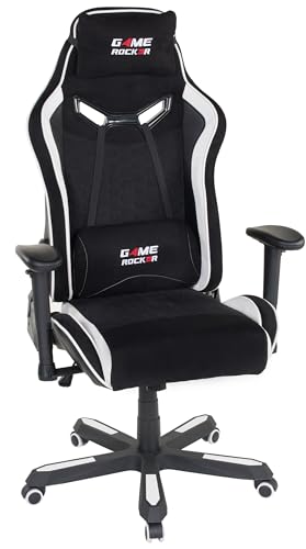 GAME ROCKER Gaming Stuhl G-30 Large Mikrofaser schwarz/weiß, bis 150 kg belastbar GAME ROCKER Gaming Stuhl G-30 Large Mikrofaser schwarz/weiß, bis 150 kg belastbar von GAME ROCKER