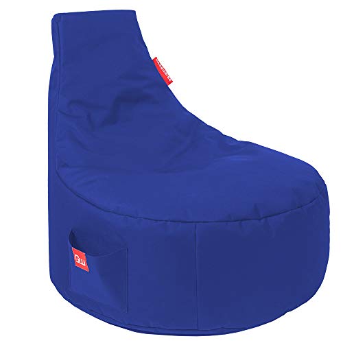 Gamewarez Alpha Black Sitzsack – Gaming-Sitzsack, Gamer-Sessel mit Rückenlehne zum Zocken, mit Seitentasche, robust und reißfest, Made in Germany (blau) von Gamewarez