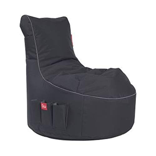 Gamewarez Cosmic Lightning 2.0 Sitzsack – Gaming-Sitzsack, Gamer Sessel mit Rückenlehne zum Zocken, Indoor und Outdoor geeignet, mit Seitentasche & Headset-Halter, Made in Germany, schwarz-grau Gamewarez Cosmic Lightning 2.0 Sitzsack – Gaming-Sitzsack, Gamer Sessel mit Rückenlehne zum Zocken, Indoor und Outdoor geeignet, mit Seitentasche & Headset-Halter, Made in Germany, schwarz-grau von Gamewarez