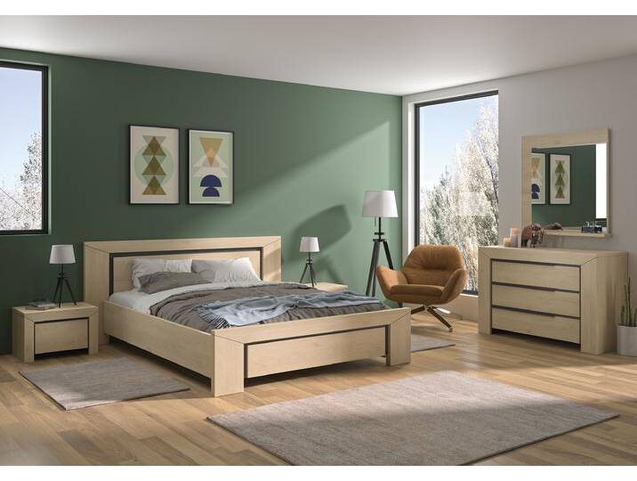 Jugendbett GAMI Brugge , braun (kastanie natur, kastanie natur, kastanie natur), B:177cm H:88cm L:210cm, Betten, Jugendbett Bettgestell, In 2 Farben erhältlich von GAMI