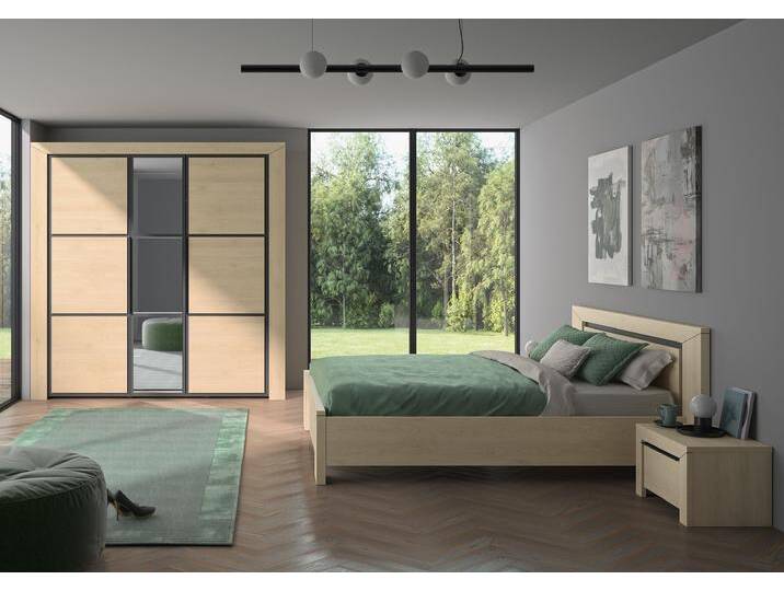 Jugendzimmer-Set GAMI Brugge , braun (kastanie natur), ohne Matratze, B/H: 140cm x 200cm, Spanplatte, Schlafzimmermöbel-Sets, In 2 Farben erhältlich von GAMI