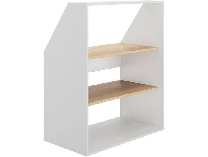 Kleiderschrank GAMI UNDER , braun (weiß, sonoma eiche), B:91cm H:110cm T:50cm, Spanplatte, Schränke, Schrägschrank mit einer Tür von GAMI