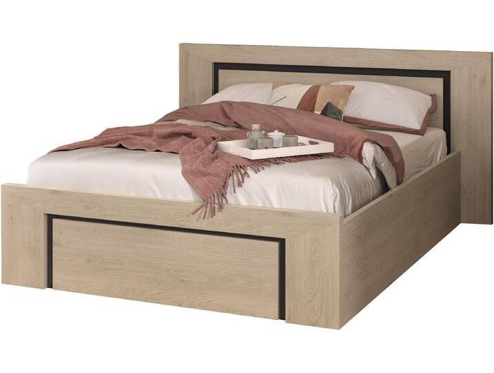 Stauraumbett GAMI, schwarz (kastanie natur nachbildung, schwarz, kastanie natur nachbildung, schwarz, kastanie natur nachbildung, schwarz), B:177cm H:88cm L:212cm, Betten von GAMI