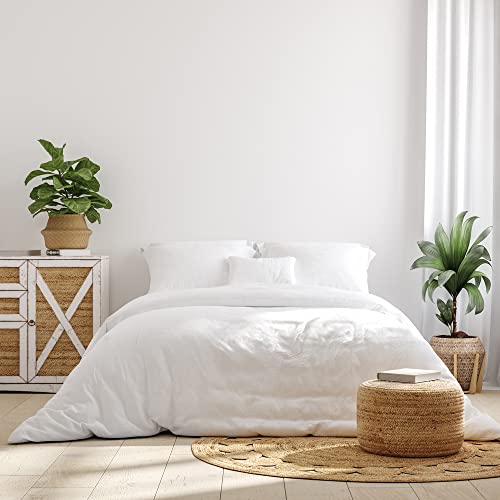 Bettbezug, 100 % Baumwolle, weiß, 120 cm, Bettbezug, 200 x 220 cm von GAMUSI