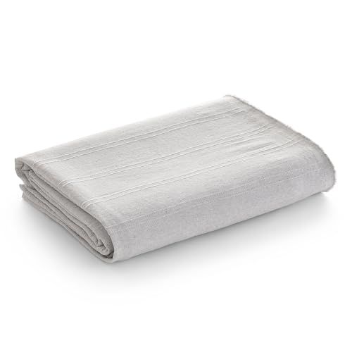 GAMUSI Sofabezug 3-Sitzer Multifunktionalität, Bettdecke 135/150 cm, Foulard Dekanter Bettbezug weiche Sofadecken langlebig glatt - 230 x 280 cm, hellgrau von GAMUSI