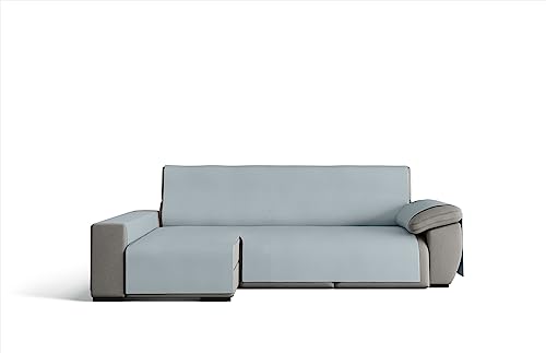 GAMUSI Sofaüberwurf aus Baumwolle, für Chaiselongue, 240 cm, links (bis zu 270 cm breit), Marineblau von GAMUSI