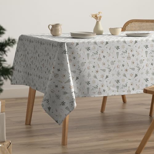 GAMUSI Tischdecke, Weihnachten, schmutzabweisend, Baumwolle, Esstisch, Weihnachtsdekoration, rechteckig, 160 x 100 cm GAMUSI Tischdecke, Weihnachten, schmutzabweisend, Baumwolle, Esstisch, Weihnachtsdekoration, rechteckig, 160 x 100 cm von GAMUSI