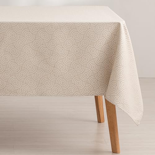 GAMUSI Tischdecke, schmutzabweisend, rechteckig, Jacquard, wasserdicht, 140 x 200 cm, Stoff, Farbe Leinen GAMUSI Tischdecke, schmutzabweisend, rechteckig, Jacquard, wasserdicht, 140 x 200 cm, Stoff, Farbe Leinen von GAMUSI