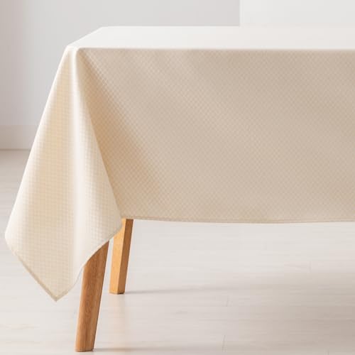 GAMUSI Tischdecke, schmutzabweisend, rechteckig, kleine Rauten, glatt, Jacquard, wasserdicht, 140 x 100 cm, Stoff, goldfarben GAMUSI Tischdecke, schmutzabweisend, rechteckig, kleine Rauten, glatt, Jacquard, wasserdicht, 140 x 100 cm, Stoff, goldfarben von GAMUSI