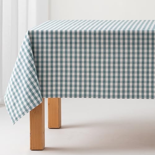 GAMUSI Tischdecke mit Fleckschutz, Motiv Vichy, Baumwolle, Stoffgefühl, 140 x 100 cm, Wasserfarben von GAMUSI