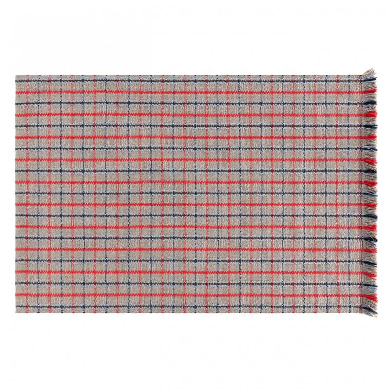 GAN - Garden Layers Tartan Teppich 200x300cm - blau/Handwebstuhl von GAN