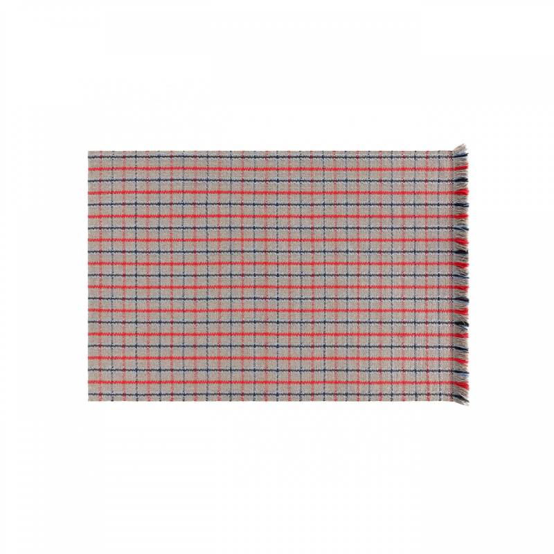 GAN - Garden Layers Tartan Teppich 90x200cm - blau/Handwebstuhl von GAN