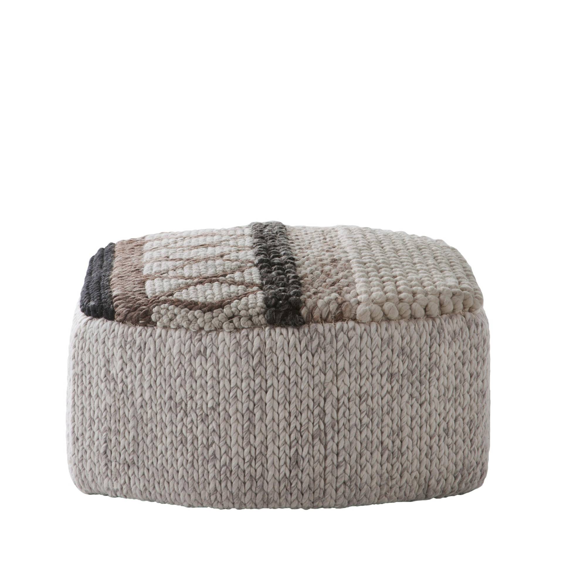 GAN - Mangas Caramelo MP1N Pouf - grau/schwarz/natur von GAN