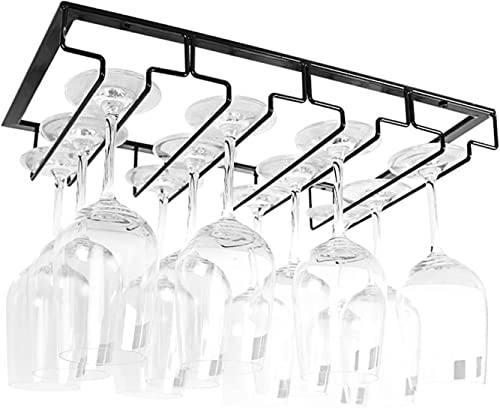 Amoyeric Gläserhalter Edelstahl Glashalter Weinregale Gläserhalterung mit 4 Reihen für 12 Glas für Bar, Küche, Café von Amoyeric