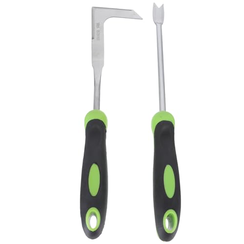 GANAZONO 1 Satz Unkrautmesser Knacken Gartenhandwerkzeug Fischschwanz-jäter Werkzeuge Zum Unkrautjäten Im Garten Gartenhacke Mini-schaufel Pflanzgabel Rostfreier Stahl Handhacke Bagger von GANAZONO
