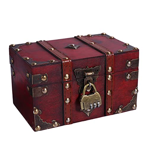 GANAZONO 1-Teilige Box Vintage-Aufbewahrungsbox Aus Holz Vintage-Aufbewahrungsbox Aus Holz Für Ringe Und Schmuck Schreibtischaufsatz Dekorative Boxen Mit Deckel Aufbewahrungsbehälter von GANAZONO